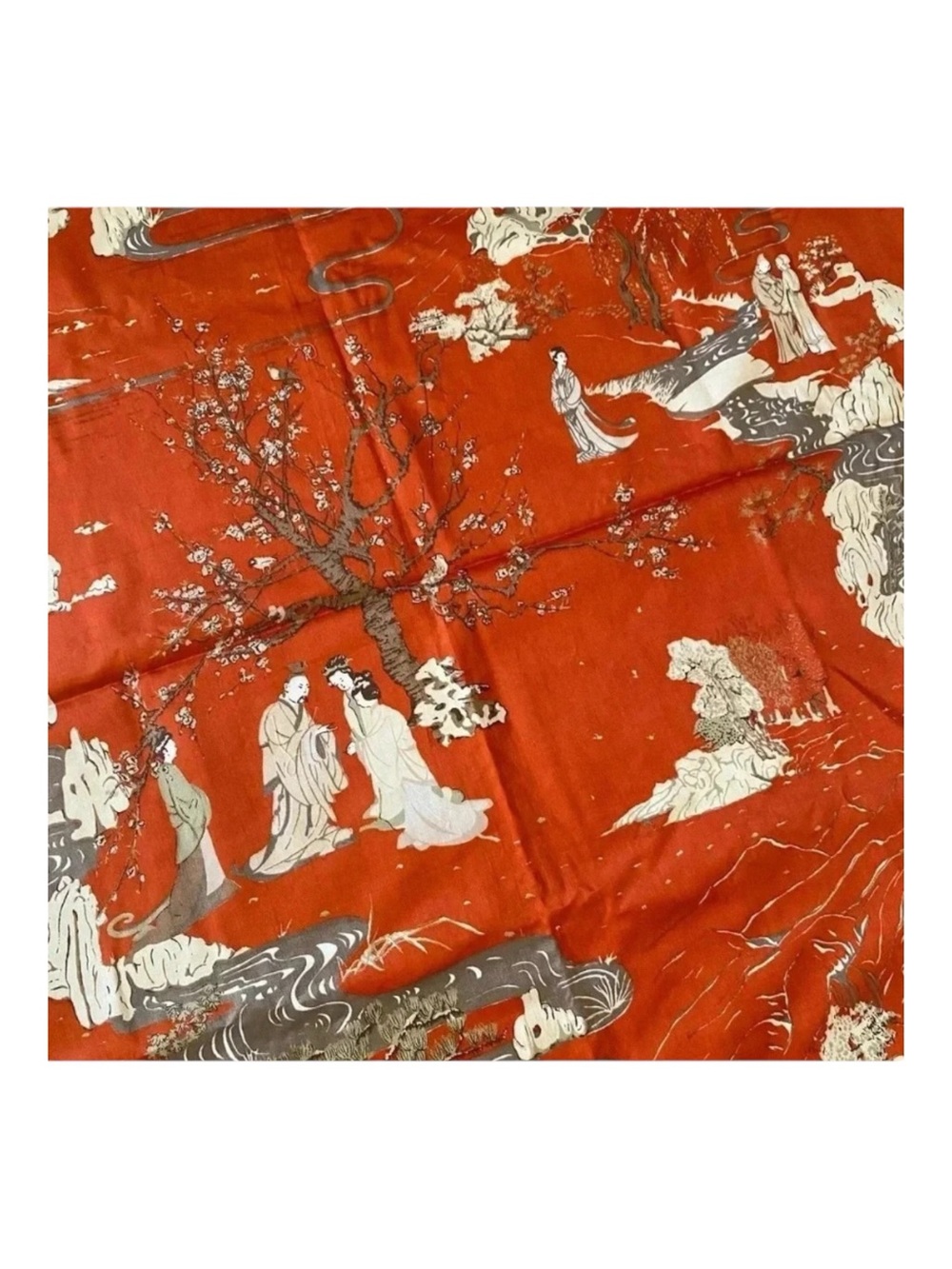 Jonelle Fabric Matsue Duracolor Chinese Cherry Blossom Orange 1 Yard Cotton